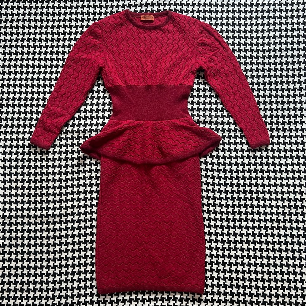 Missoni ✨RARE✨ vintage peplum alpaca sweater dress. Medium. Made in Italy.